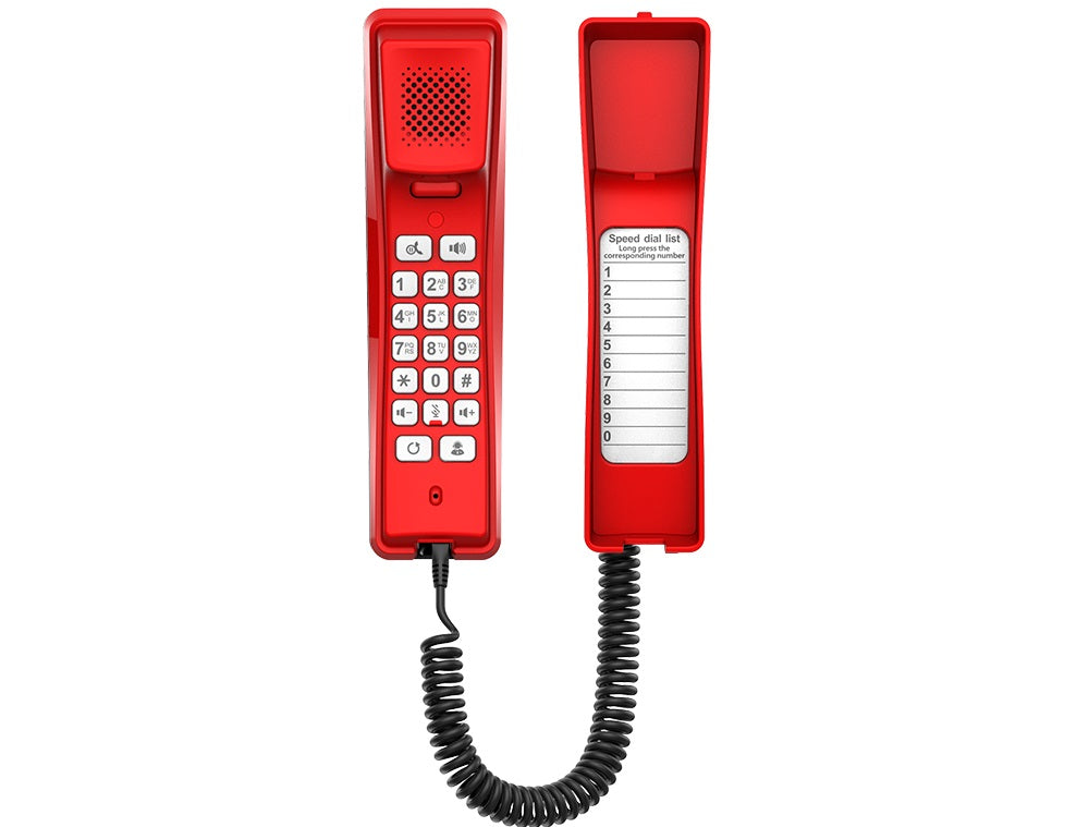 Fanvil H2U Compact IP Phone, 2 SIP Lines, HD Audio, Desk/Wall Mount, 10 Speed Dial Keys, PoE, 3 Way Conference, 2 Year Warranty - Red Fanvil H2U Compact IP Phone, 2 SIP Lines, HD Audio, Desk/Wall Mount, 10 Speed Dial Keys, PoE, 3 Way Conference, 2 Year Warranty - Red